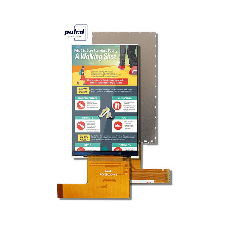 Polcd 4.3 بوصة TFT LCD عالية الدقة 480x800 واجهة RGB IPS شاشة رأسية 4.3 