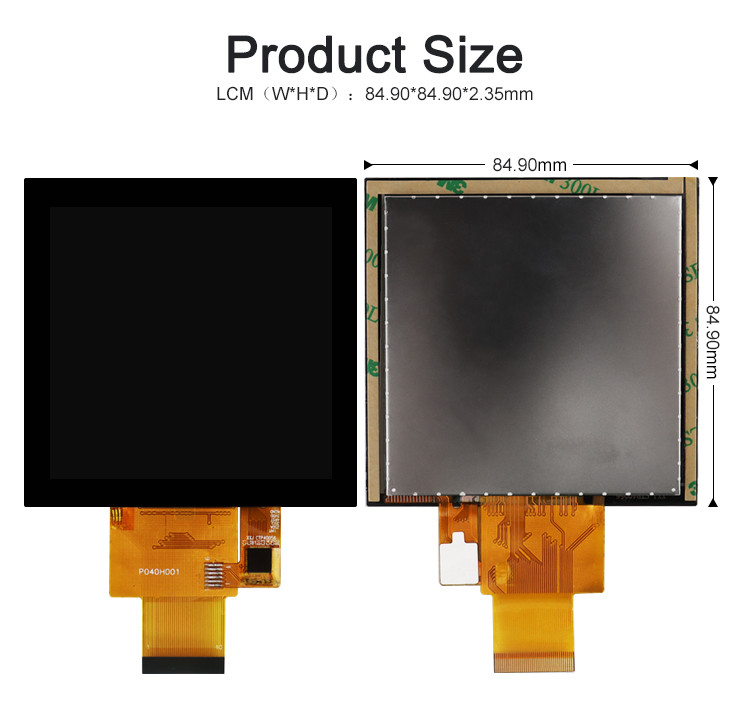 Polcd 4 بوصة لوحة LCD 480*480 IPS شاشة LCD عالية الوضوح واجهة RGB TFT LCD Module