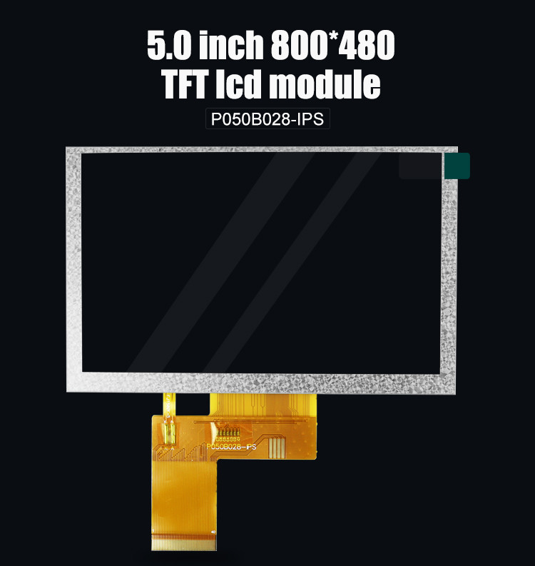 Polcd 800x480 5 بوصة شكل مربع شاشة LCD IPS عرض زاوية شاشة LCD 40pin ST7262 محرك TFT الوحدة