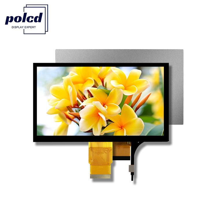 Polcd 7 بوصة وحدات LCD متوسطة الحجم 800 * 480 ضوء عالي شاشة TFT لمسية سعة