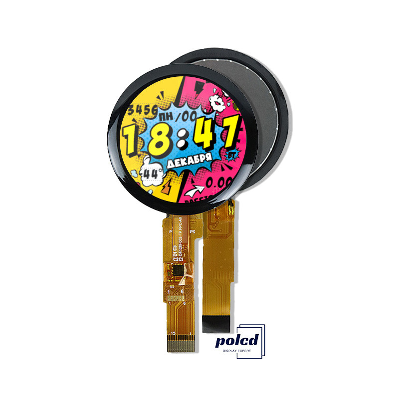 Polcd 1.28 بوصة IPS شاشة LCD دائرية 240xRGBx240 دقة وحدة TFT LCD مخصصة للساعات الذكية