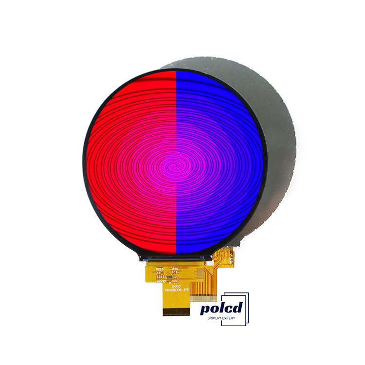 Polcd حجم صغير شاشة LCD مستديرة 4 بوصة 720x720 بكسل واجهة 4Line MIPI عرض ملون كامل