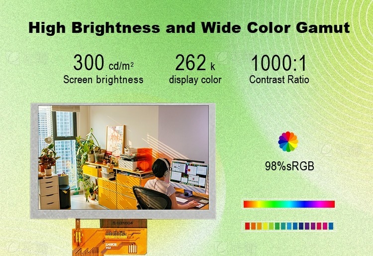 Polcd Custom 5 بوصة LCD Module واجهة RGB 800*480 ST7265 لوحة IPS TFT شاشة LCD