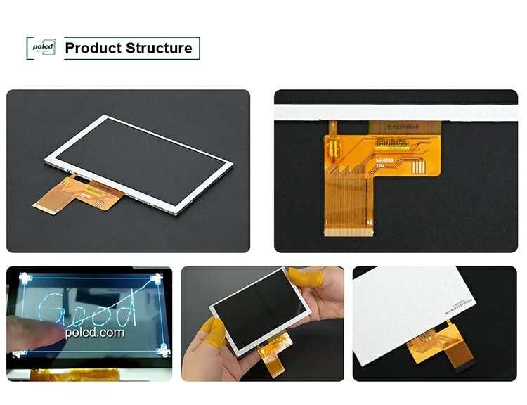 Polcd 5 بوصة شاشة LCD 800x480 دقة ST7262 سائق IC واجهة RGB TFT