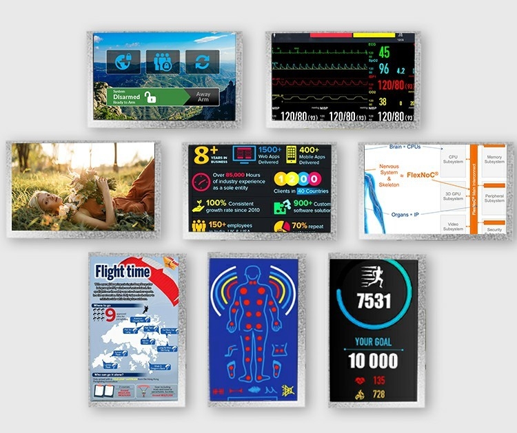 Polcd 5 بوصة TFT LCD 800x480 500nits الوضوح RGB 24bit الواجهة وحدة شاشة IPS