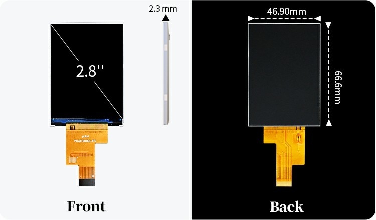 Polcd 2.8 بوصة 480x640 دقة IPS زجاج LCM LCD Module MIPI واجهة TFT Display