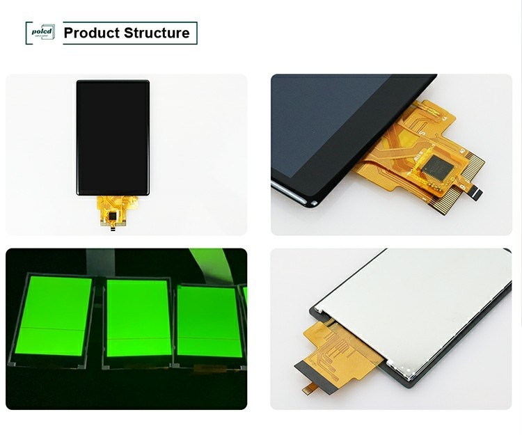 Polcd مخصص 3.5 بوصة لوحة لمس سعة 320x480 500nit واجهة RGB IPS Tft وحدة عرض LCD