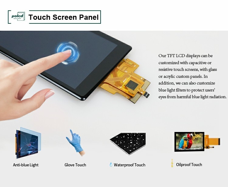 Polcd عرض LCD مخصص 3.5 بوصة 320x480 40pin IPS زاوية 500nit ST7796U شاشة لمسة سعة