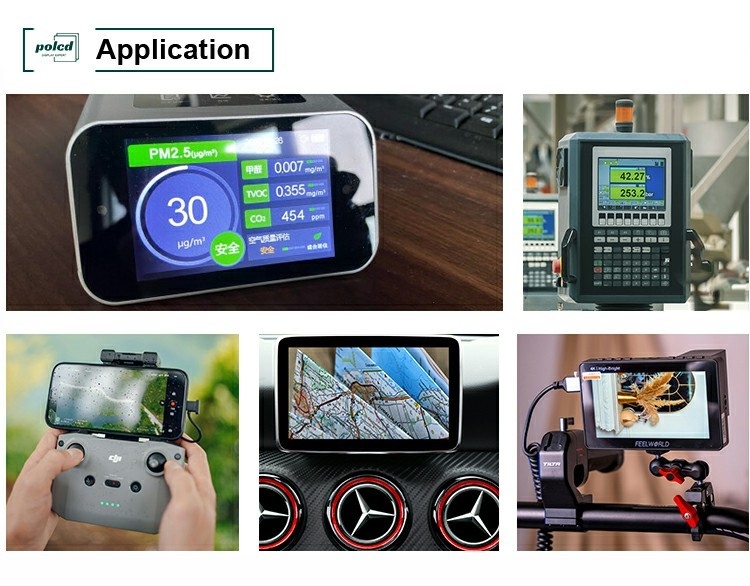 Polcd واجهة RGB مخصصة 2.8 بوصة لون صغير TFT شاشة عرض لوحة لمسة لوحة LCD