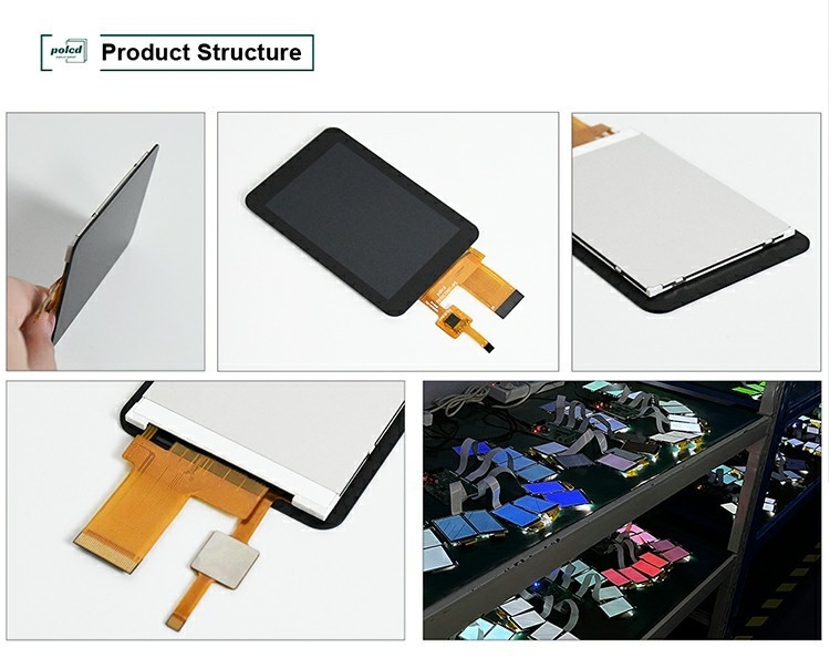 Polcd ضوء عالي 3.5 بوصة شاشة LCD TFT صغيرة 30pin 320*480 شاشة لمس سعة