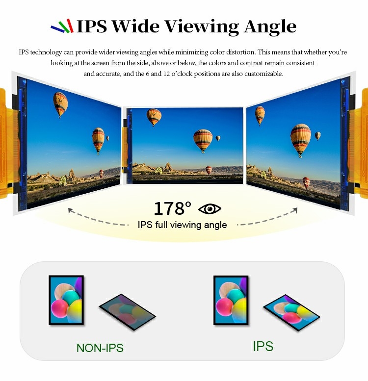 وحدة LCD TFT مقاس 3.97 بوصة ذات زاوية عرض كاملة من Polcd، بدقة 480*800، واجهة RGB، شريحة ST7701S، بتقنية IPS