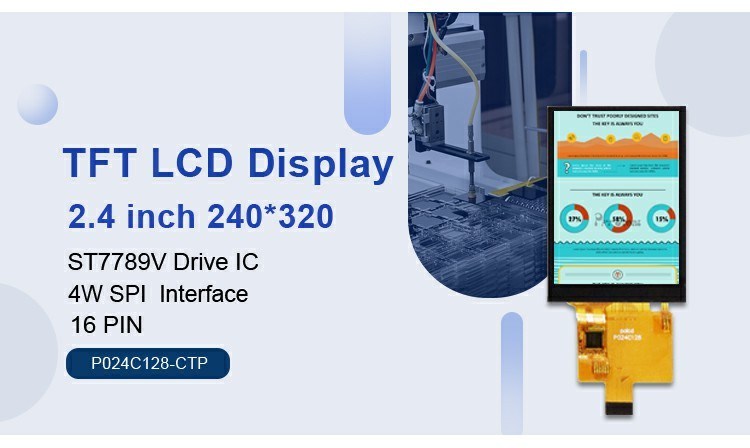 Polcd 2.4 بوصة ناقل 240x320 سطوع 260 سائق IC ST7789V واجهة 4 خط مسلسل TFT LCD