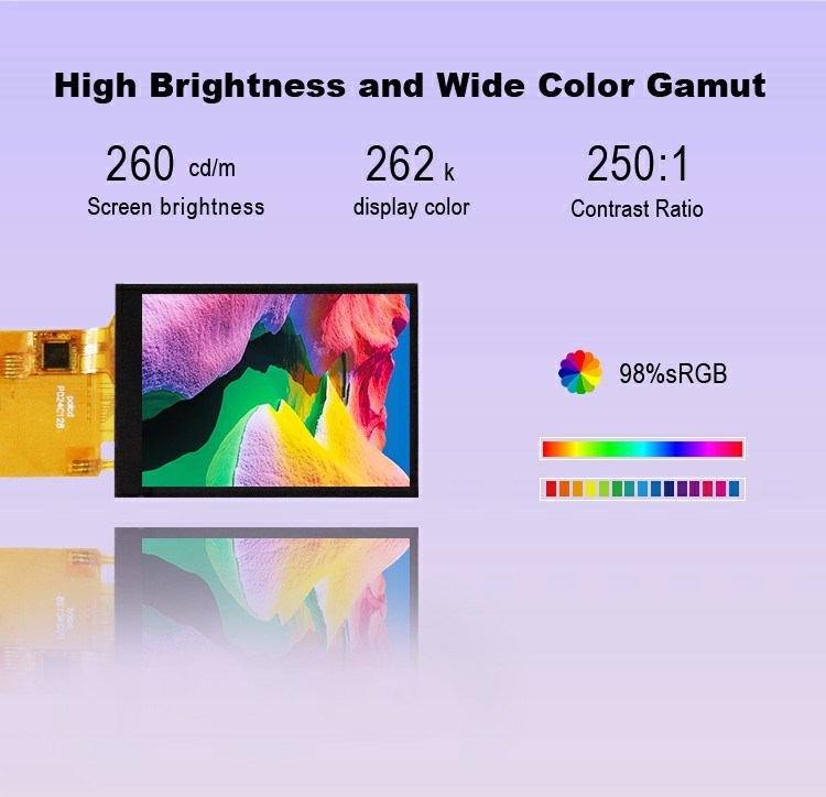 Polcd TFT 2.4 بوصة واجهة Spi LCD 240 * 320 RGB لون لمسة الشاشة ST7789V 16pin 2.4 TFT العرض