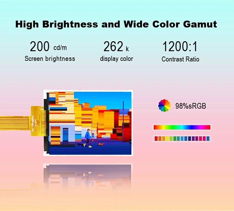 Polcd 2.8 بوصة TFT 240 * 320 شاشة ملونة صغيرة JD9853 محرك IC واجهة Spi IPS TFT شاشة LCD