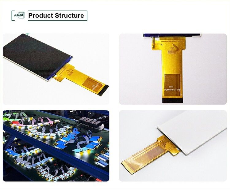 Polcd 480 * 800 لوحة LCD ذات دقة 4 بوصة واجهة RGB ST7701S IC وحدة عرض TFT LCD قابلة للتخصيص