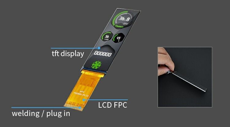 Polcd شاشة TFT-LCD صغيرة 3.0 بوصة 268 * 800 واجهة RGB الصناعية IPS كل زاوية عرض وحدة LCD