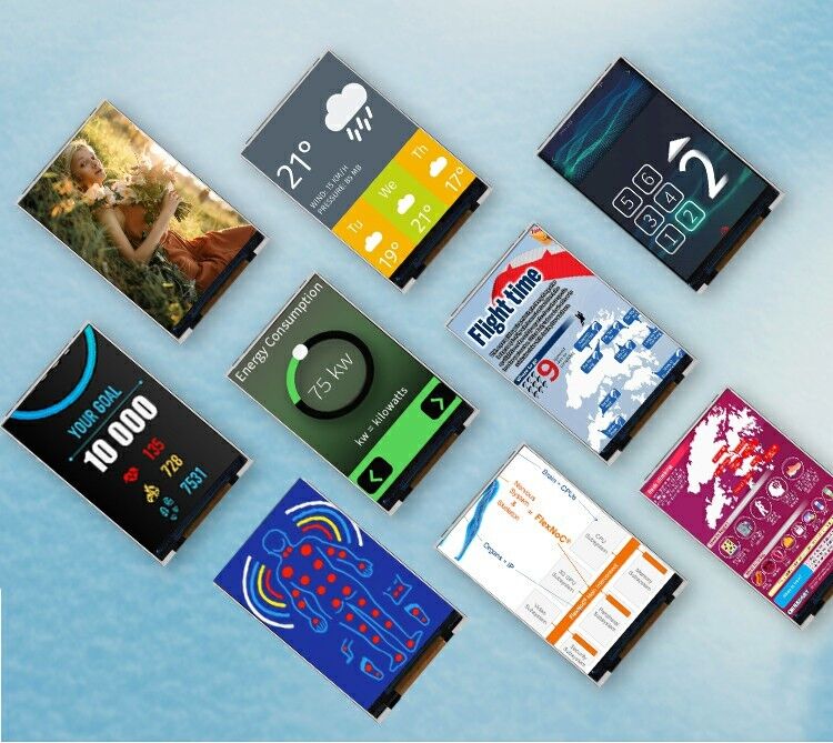 Polcd LCM مصنع 3.5 بوصة 320*480 Mcu Spi واجهة 300 نيت TFT LCD Module عرض لوحة لمسة سعة