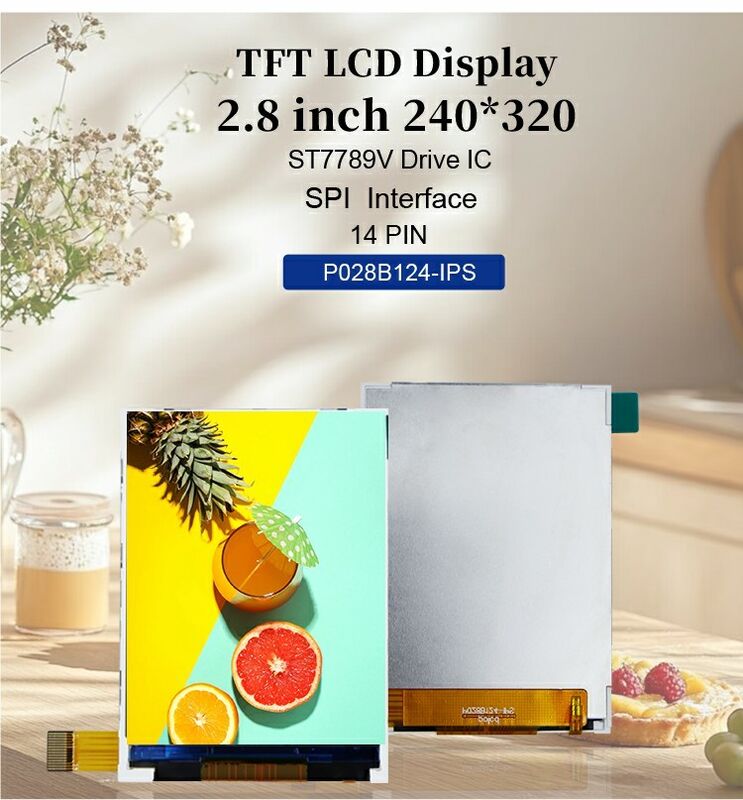 Polcd 2.8 بوصة LCD Module 240x320 ST7789V SPI واجهة 14 دبوس 2.8 TFT عرض شاشة LCD
