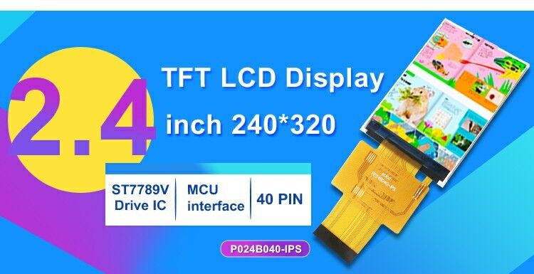 وحدة شاشة LCD TFT IPS صغيرة بحجم 2.4 بوصة من Polcd، لوحة شاشة LCD صغيرة الحجم ذات 40 سنًا، 240x320
