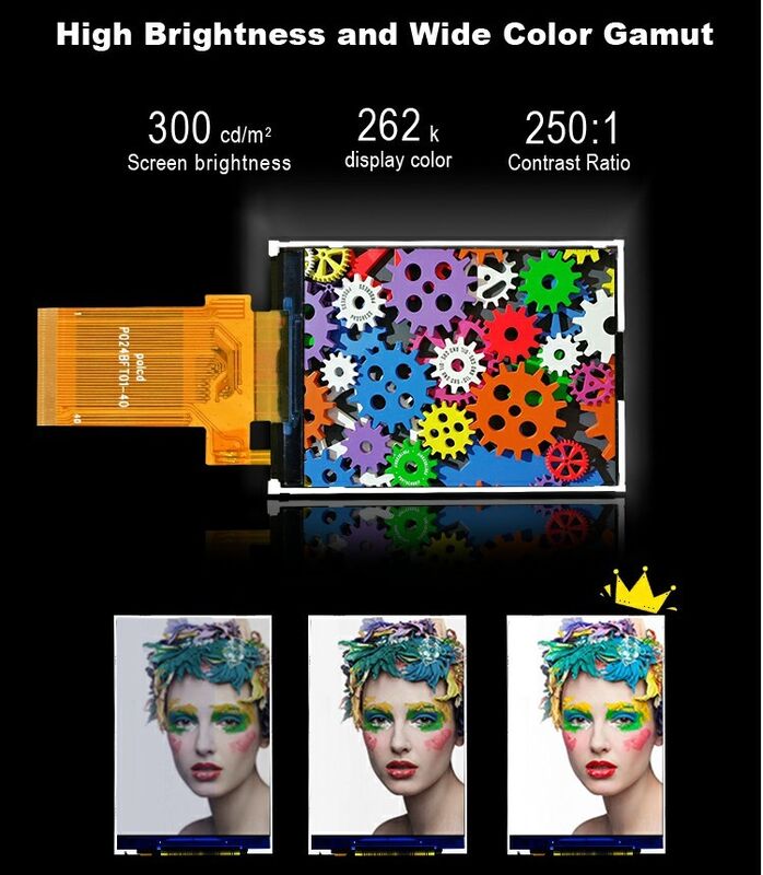 Polcd شاشة LCD ملونة كاملة عاكسة 2.4 بوصة TFT SPI MCU 20 دبوس Qvga 240x320 TFT