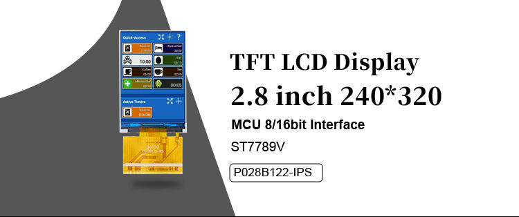 Polcd 2.8 بوصة شاشة TFT 240x320 بيكسل IPS شاشة لوحة 37 دبوس MCU ST7789V TFT LCD Module