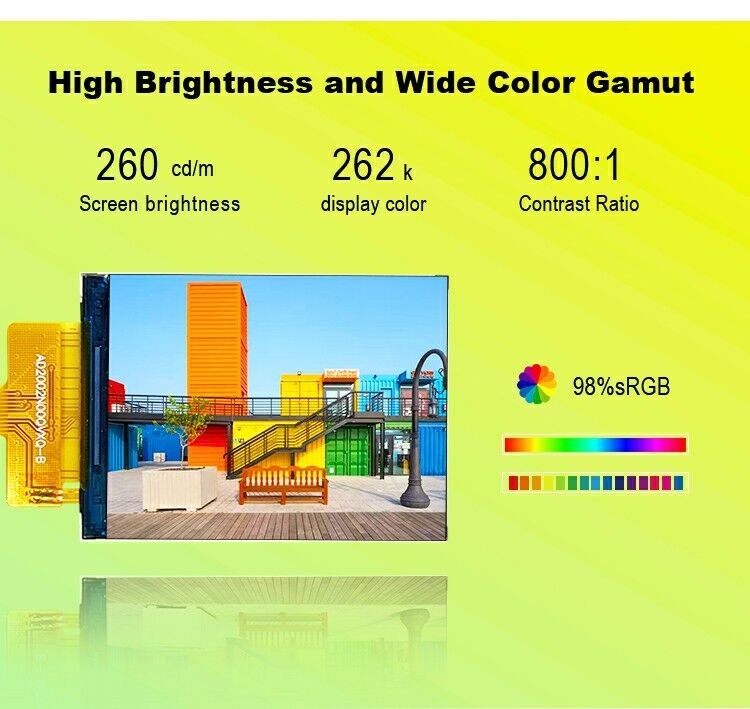 Polcd 240*320 2' LCD ملونة وضوح عالي واجهة SPI IPS TFT شاشة LCD المصفوفة النشطة