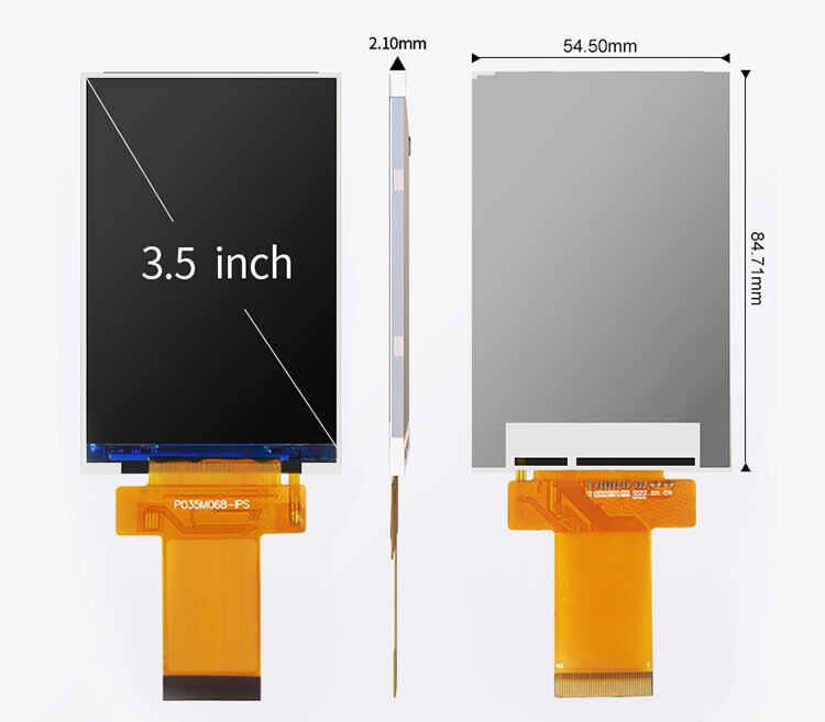 شاشة عرض LCD TFT مقاس 3.5 بوصة بدقة 320*480 IPS كاملة الرؤية كوحدات شاشة عرض للساعة المنبه
