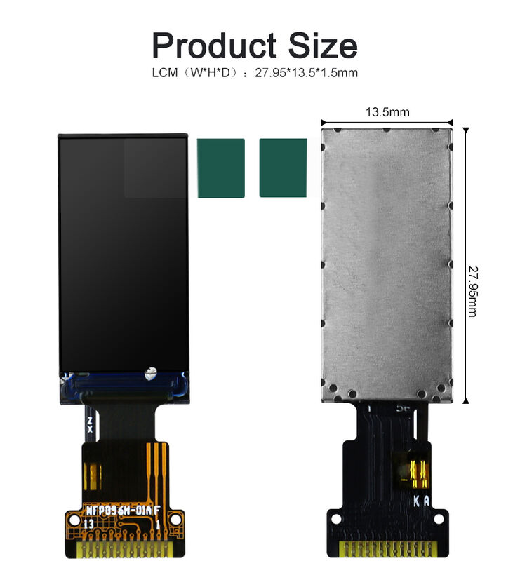 Polcd 0.96 بوصة مزود LCD 80 * 160 واجهة SPI مع زاوية مشاهدة IPS وحدة عرض FPC TFT مخصصة