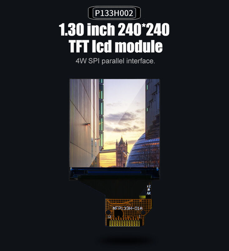 Polcd مربع LCD المصنع حجم صغير 240*240 SPI واجهة IPS TFT 1.3 بوصة لوحة عرض LCD