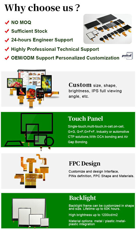 شاشة LCD كريستال سائل مقاس 2.4 بوصة بدقة 240x320 QVGA ST7789V2 SPI من Polcd Wholesale