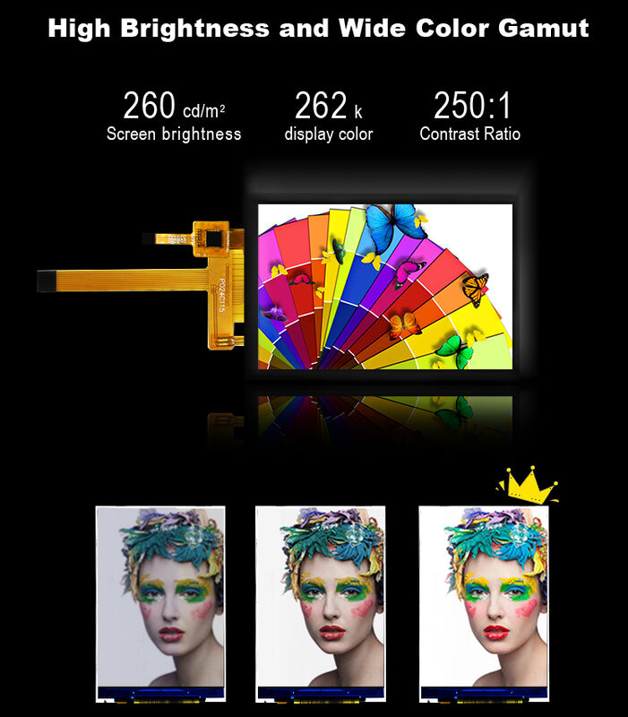 وحدة شاشة TFT صغيرة مقاس 2.4 بوصة Polcd بحجم صغير 2.4 بوصة IPS ST7789V3 شاشة LCD بدقة 240x320 مع لوحة لمس