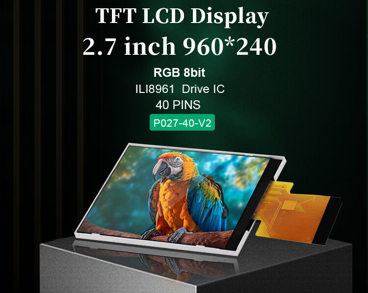 Polcd 2.7 بوصة tft lcd 960*240 دقة شاشة LCD ILI8961 RGB 18 بت وحدة عرض واجهة