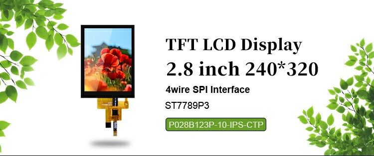 Polcd واجهة SPI مخصصة 2.8 بوصة 240x320 شاشة لمسة سعة ST7789 محرك TFT شاشة LCD