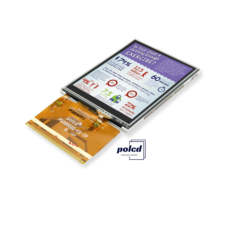 Polcd 2.8 بوصة 240*320 QVGA MCU 16bit TFT LCD Screen Module 37Pin LCD Display مع لوحة لمسة