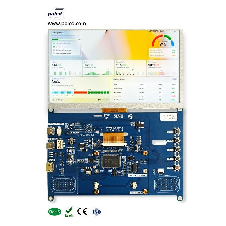 Polcd 7 بوصة LCD Driver Board ميني HD-MI واجهة USB دعم مكبر الصوت 50Pin RGB واجهة TFT Controller Board