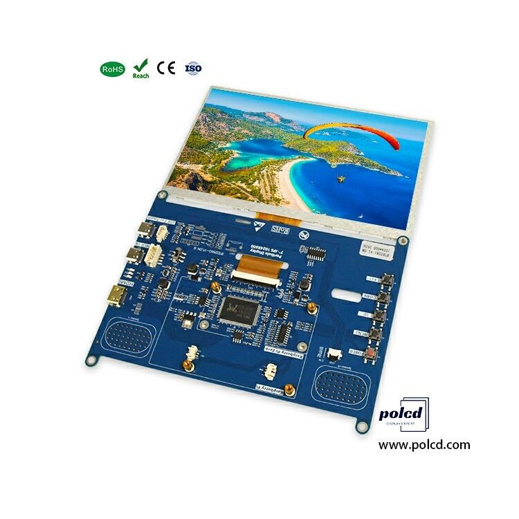 Polcd ضوء عالي 7 بوصة 1024x600 RGB LCD Drive Board RTD2281 مع مكبر الصوت للمعرض الصناعي الخارجي