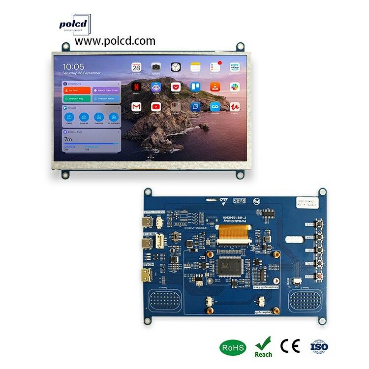 Polcd 7 بوصة متعدد الوظائف لوحة سائق LCD عالمية لوحة تحكم ميني H-D-M-I للوحة LCD TFT 1024x600