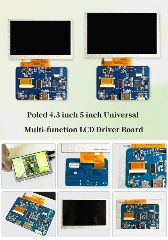 Polcd RTD2281 LCD لوحة للقيادة 5 4.3 بوصة HDM-I 800x480 شاشة تعمل باللمس TFT وحدة عرض ل Raspberry Pi