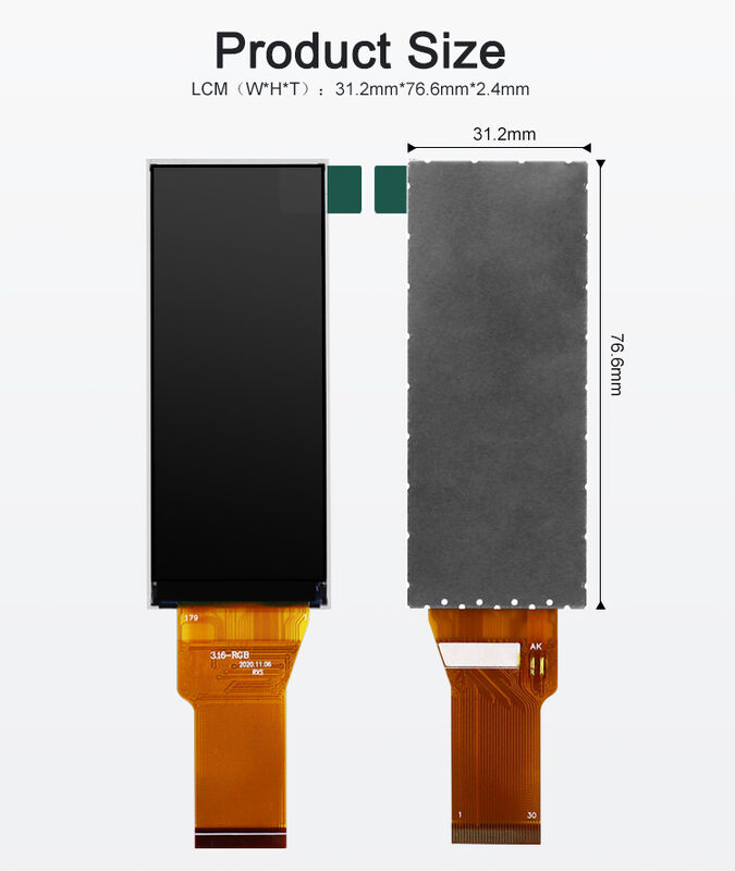 Polcd 3.2'' 3.2 بوصة 320x480 الرأسي النوع 350nits RGB SPI واجهة ST7701S ic TFT شاشة LCD