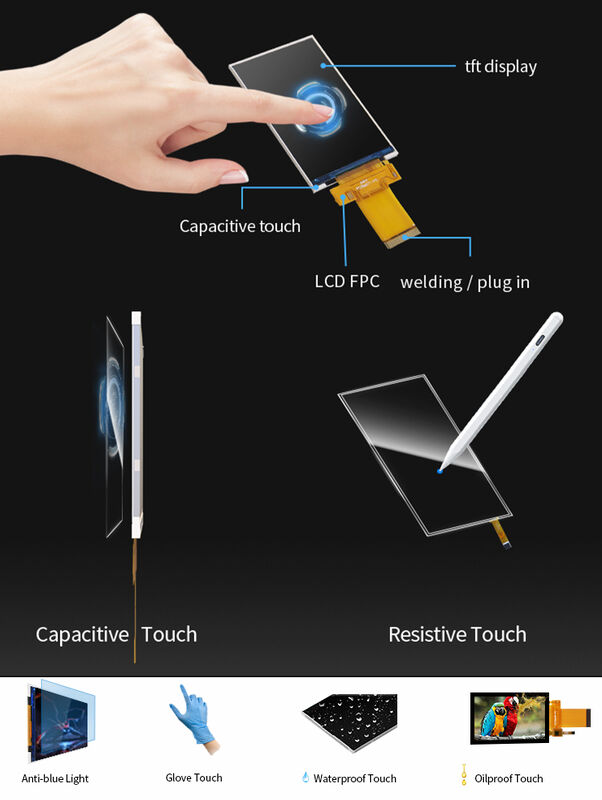 Polcd ILI9488 محرك 320x480 3.5 بوصة SPI سعة لمسة LCD IPS شاشة TFT للمنتجات الإلكترونية