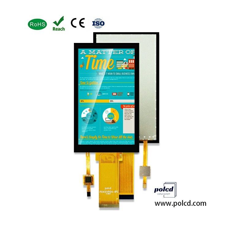 Polcd 4.5 Inch TFT LCD Panel with 480*854 Resolution شاشة لمسة سعة 40pin شاشة LCD ملونة