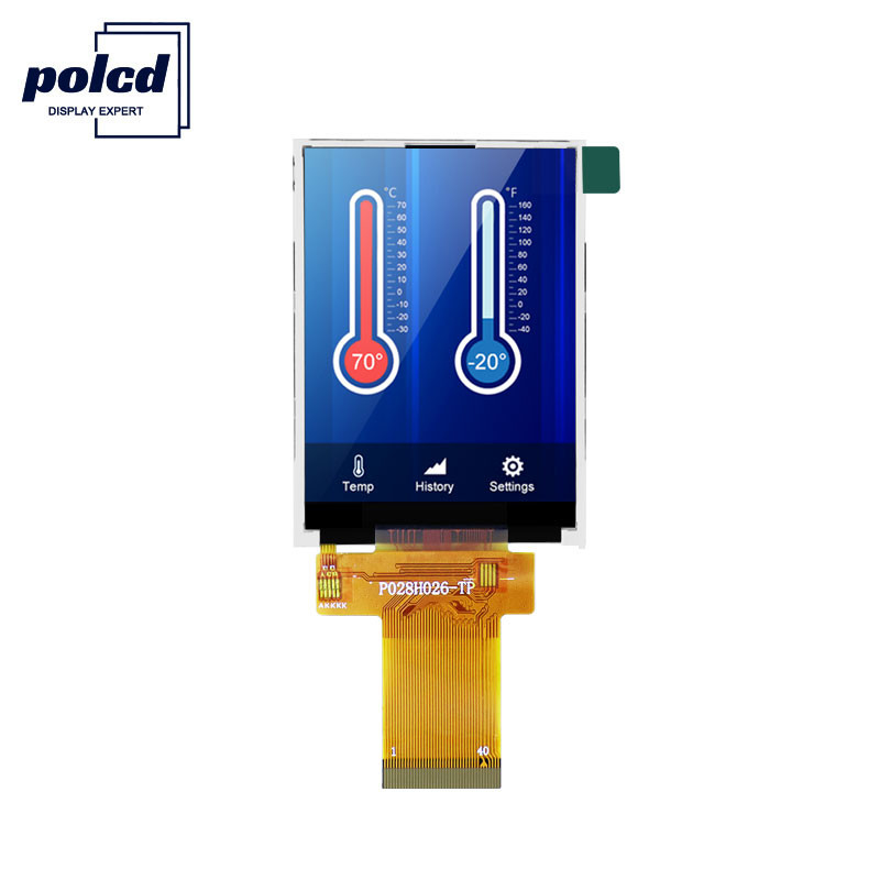 Polcd ILI9341V 2.8 بوصة Tft Lcd 350 Nit Lcd شاشة تعمل باللمس للطب