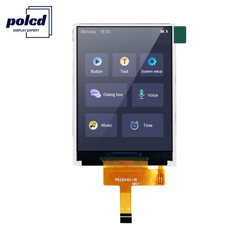 Polcd RoHS 2.8 بوصة شاشة LCD 300cd / M شاشة LCD عالية السطوع