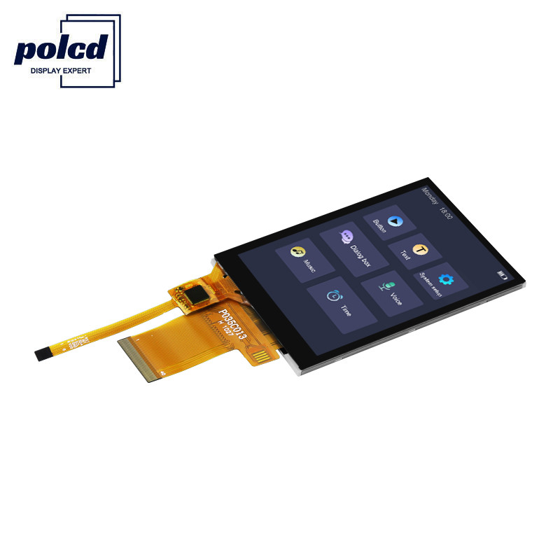 Polcd 450 Brightness Tft Capacitive 8080 MCU 3.5 بوصة Tft Lcd تعمل باللمس