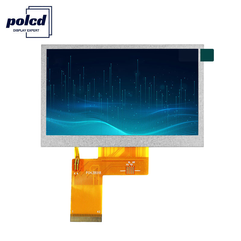 Polcd Brightness 300 4.3 Inch Tft Lcd Display 800X480 TFT شاشة تعمل باللمس مقاومة