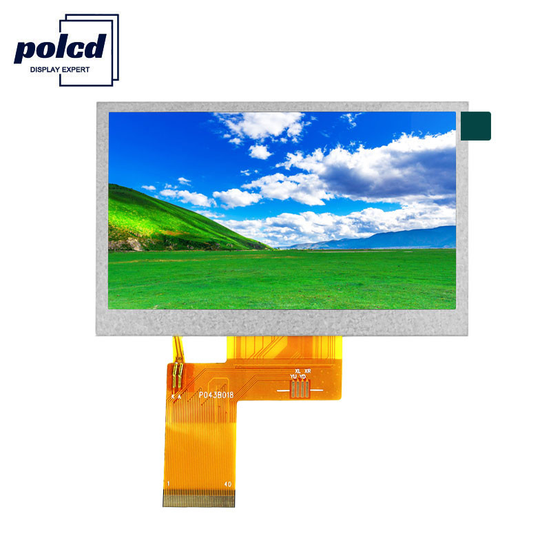 Polcd Brightness 300 4.3 Inch Tft Lcd Display 800X480 TFT شاشة تعمل باللمس مقاومة