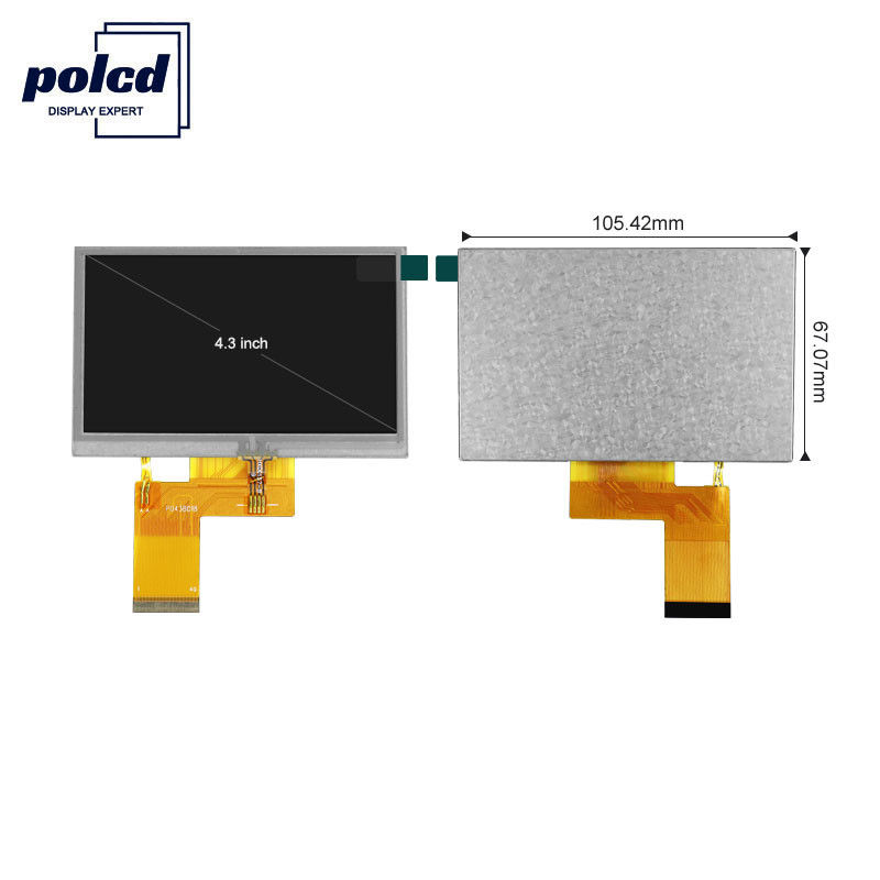 شاشة Polcd 800X480 Lcd Tft 4.3 بوصة 280 Q38 Nit Raspberry Pi تعمل باللمس