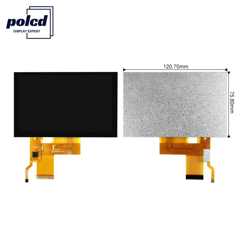 Polcd 300 Nit IPS TFT LCD RGB 24 بت 5 بوصة شاشة LCD لجهاز الكمبيوتر ISO9001