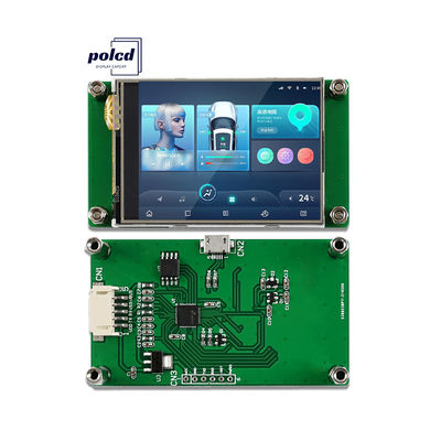 Polcd 2.4 بوصة Tft LCD Module 240*320 Hmi Uart Port Smart Lcd Display شاشة لمسة مقاومة صناعية