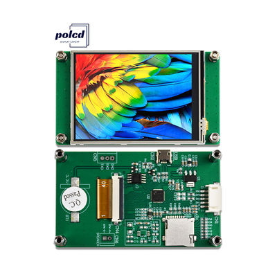 Polcd 2.8 بوصة 240 * 320 HMI وحدة LCD TFT مضمنة يتم التحكم بها بواسطة أي شاشة MCU Serial Port